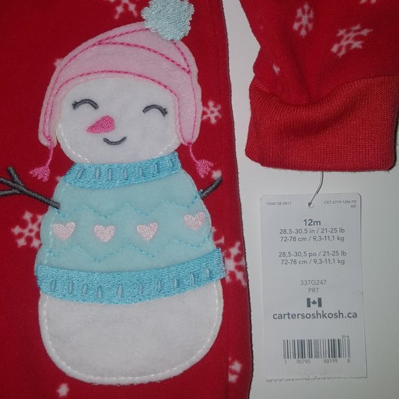 Carter's OshKosh Baby Footie Fleece Onesie (12m) - Picture 3 of 6